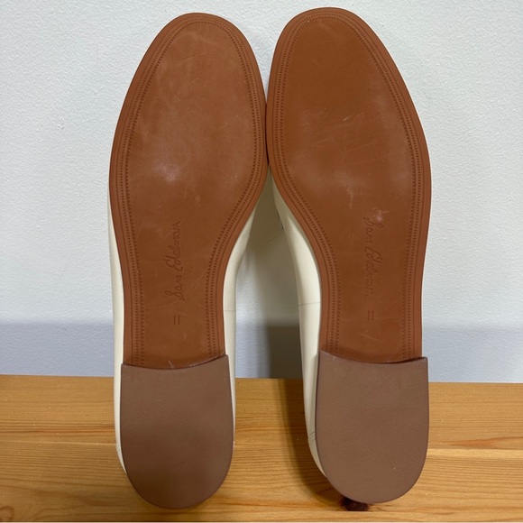 Sam Edelman Lucca Ivory Leather Chain Loafers Slip-On Flats Size 11 NWT - Picture 6 of 8